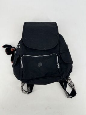 Kipling City Pack Medium Black Backpack Water Resistant Adjustable W/Monkey/Tags